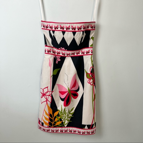 TIBI Strapless Butterfly Print Dress - Picture 10 of 13